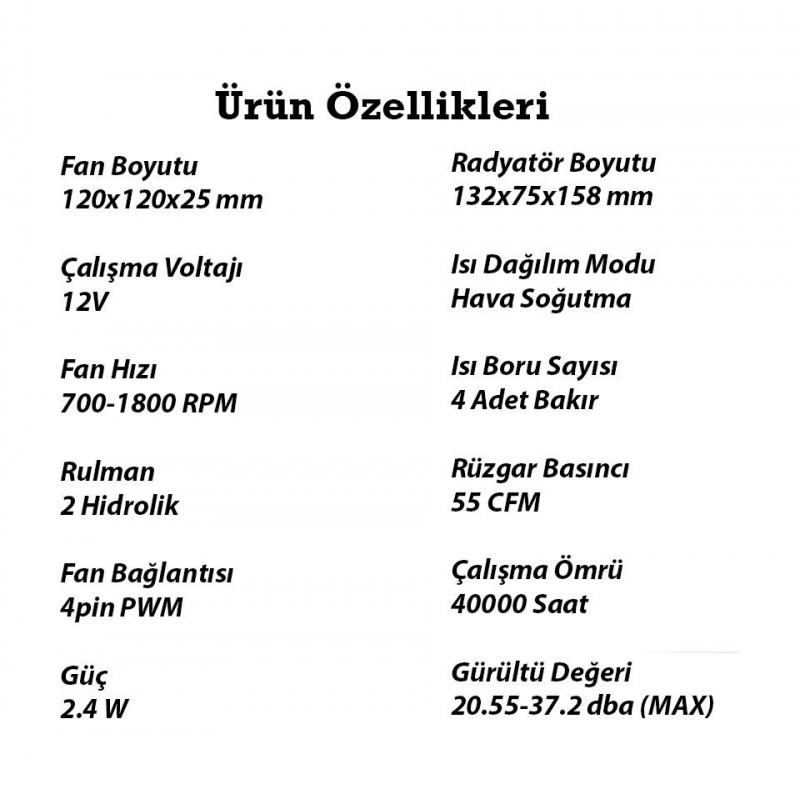 Cold Power Coldpower L4X1 Işlemci Soğutucu 4 Bakır Boru 12 Cm RGB Fan 160 Tdp Cold Power Coldpower L4X1 Işlemci Soğutucu 4 Bakır Boru 12 Cm RGB Fan 160 Tdp